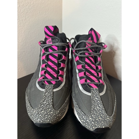 Nike Air Max 95 Premium Fog Pink Panther Spackle Shoes Gray Mens Size 13 - Picture 2 of 10